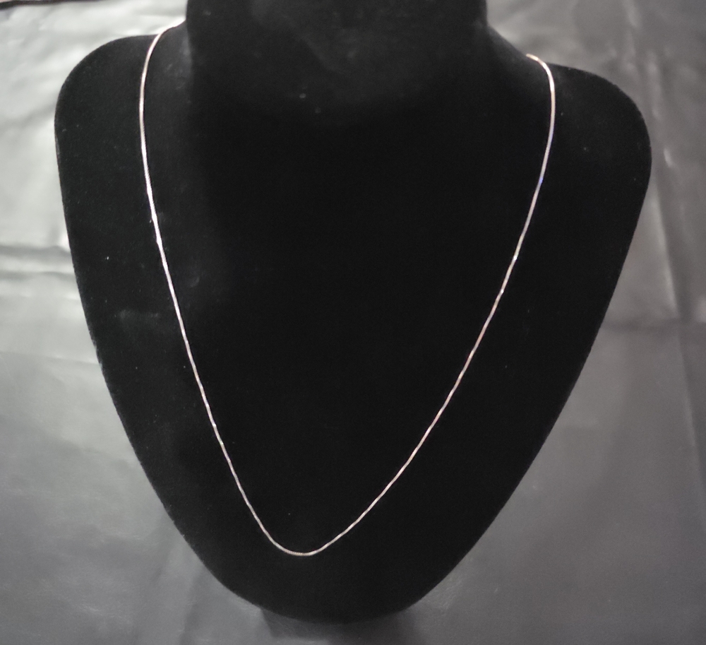 Sterling Silver Thin Chain Necklace - Silver